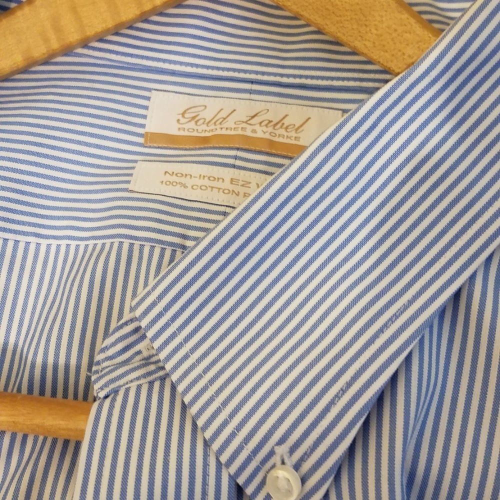 RoundTree & Yorke Gold Label  Dress shirt A1 - Picture 3 of 4